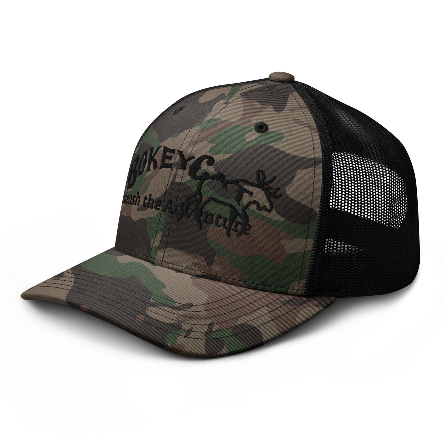 BokeyCat  Camouflage trucker hat