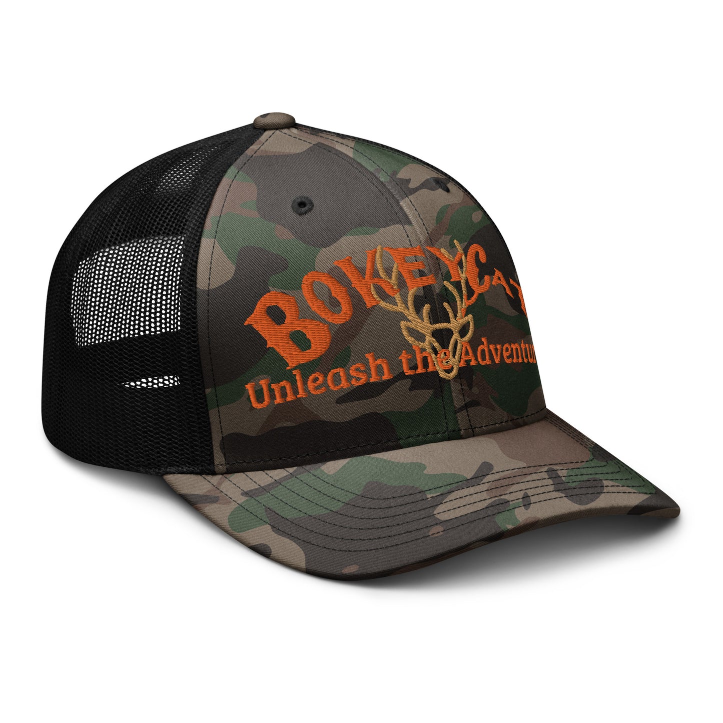 BokeyCat  Camouflage trucker hat