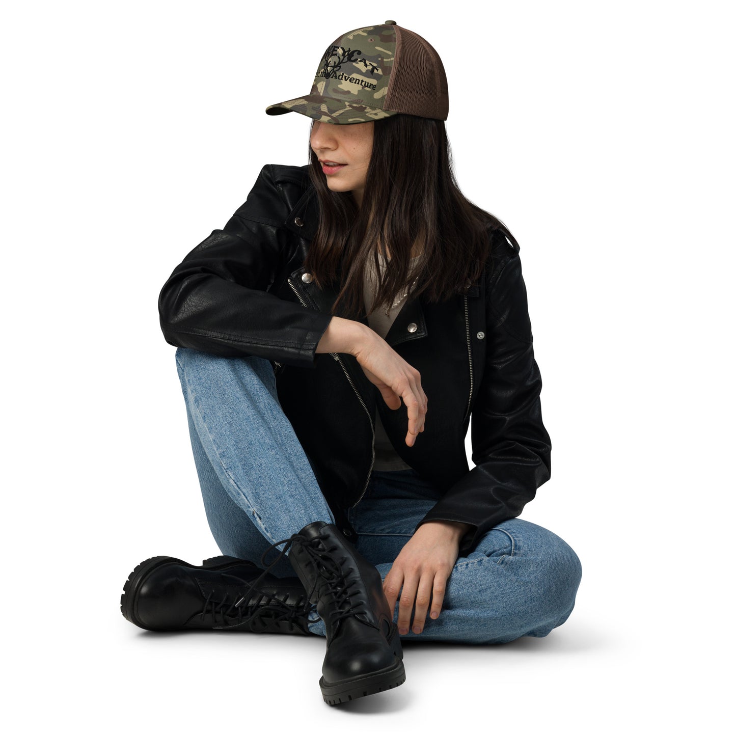 BokeyCat  Camouflage trucker hat