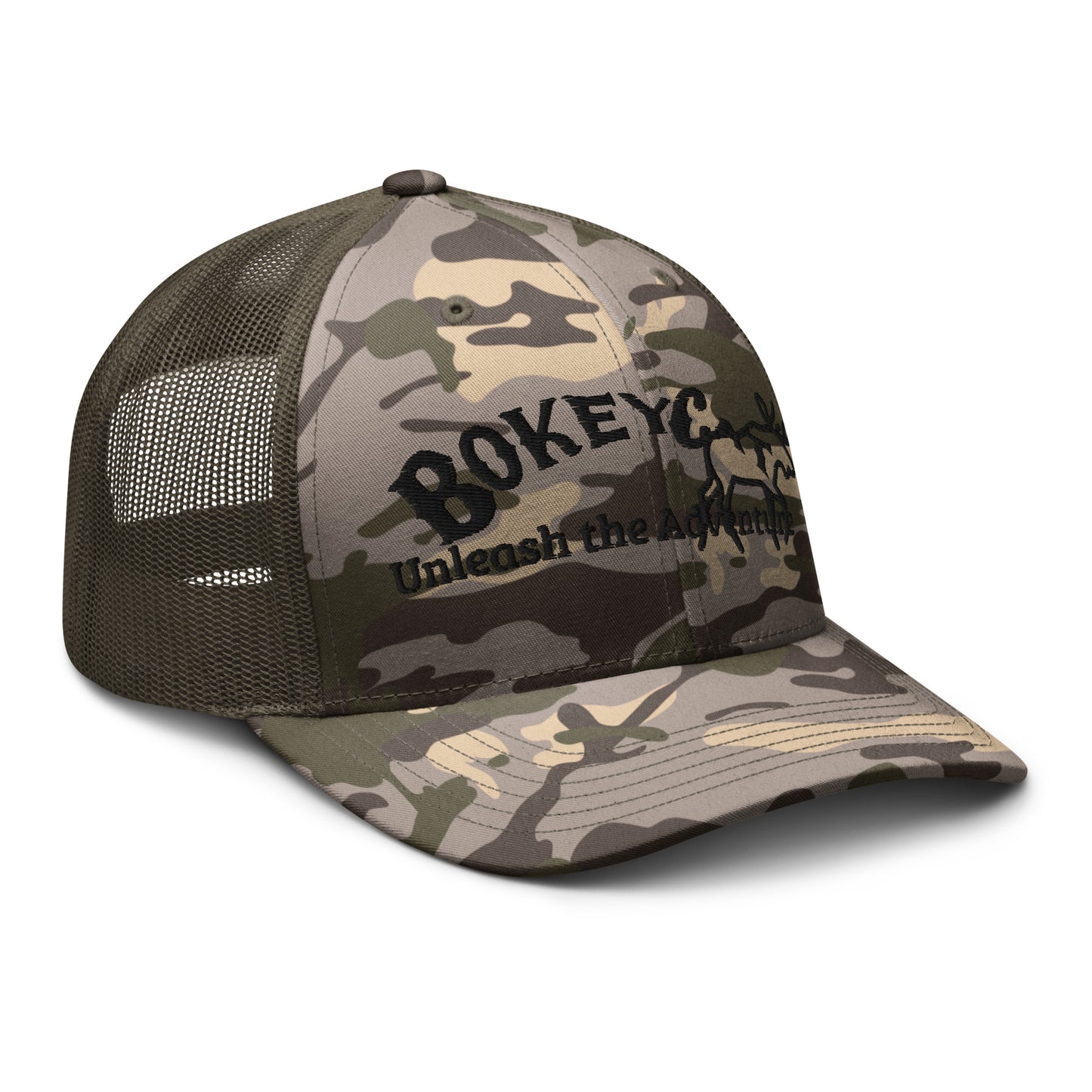 BokeyCat  Camouflage trucker hat