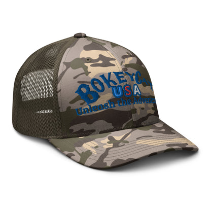 BokeyCat  Camouflage trucker hat