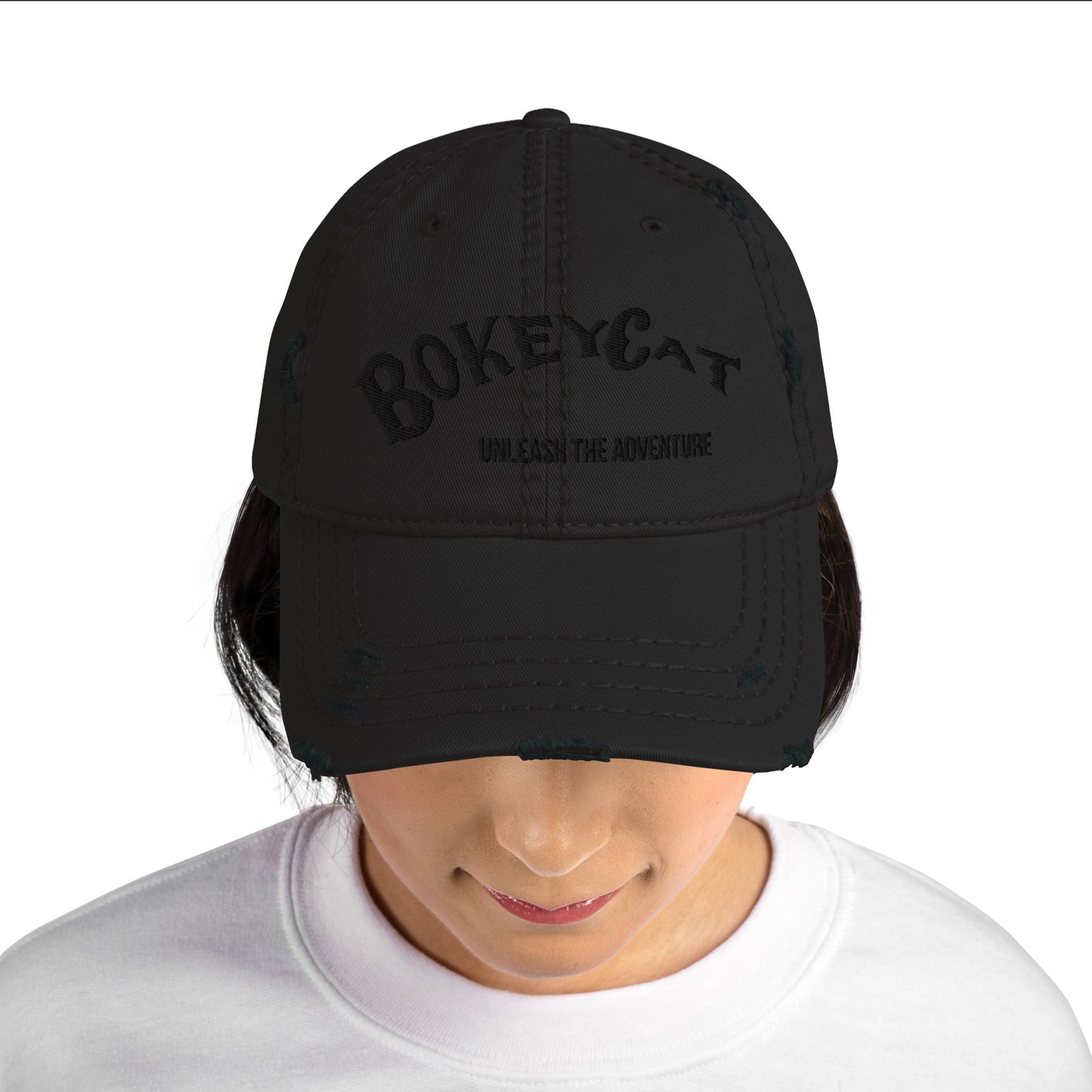 BokeyCat Distressed Dad Hat