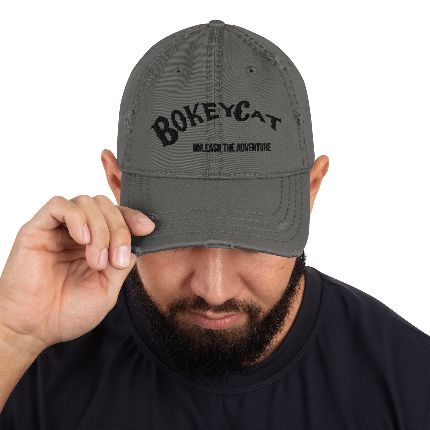 BokeyCat Distressed Dad Hat