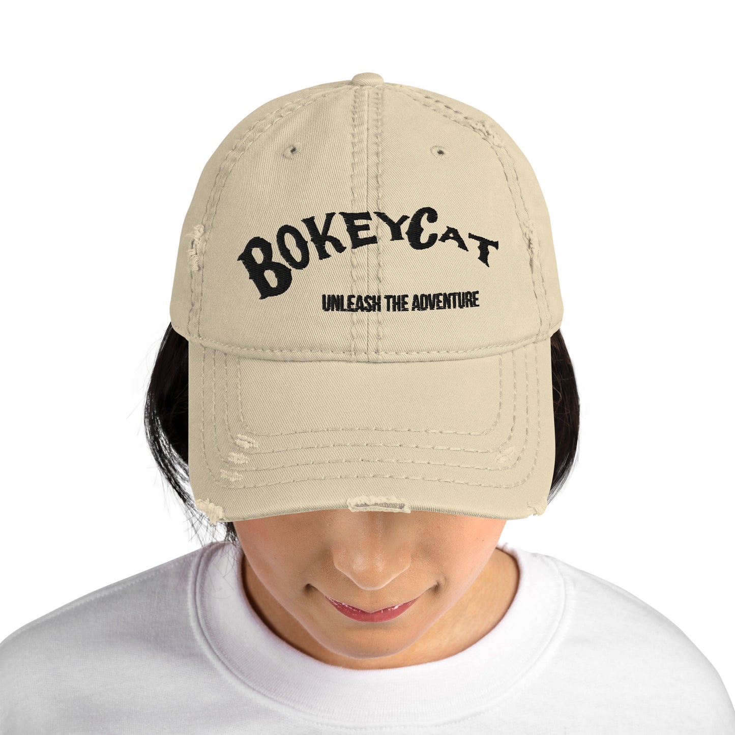 BokeyCat Distressed Dad Hat