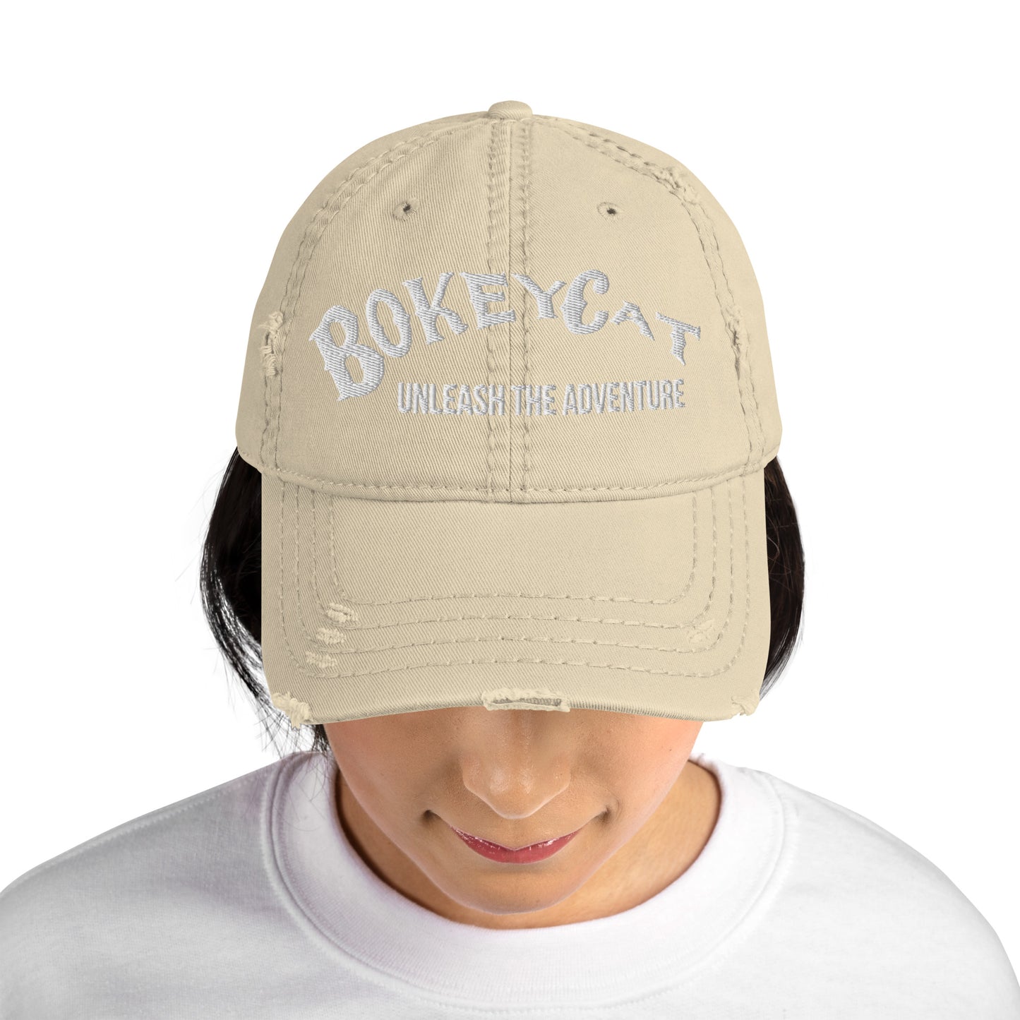 BokeyCat Distressed Dad Hat