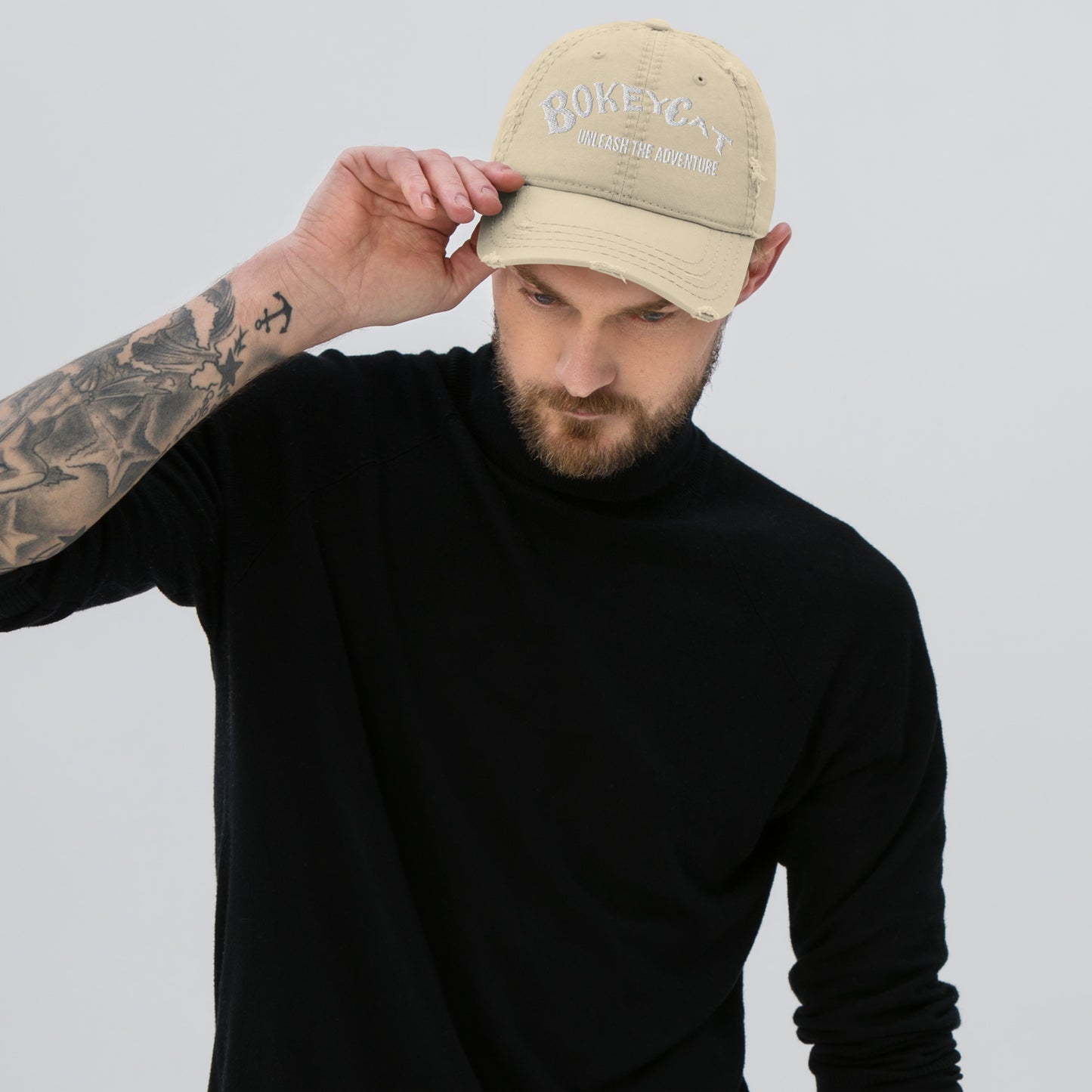 BokeyCat Distressed Dad Hat