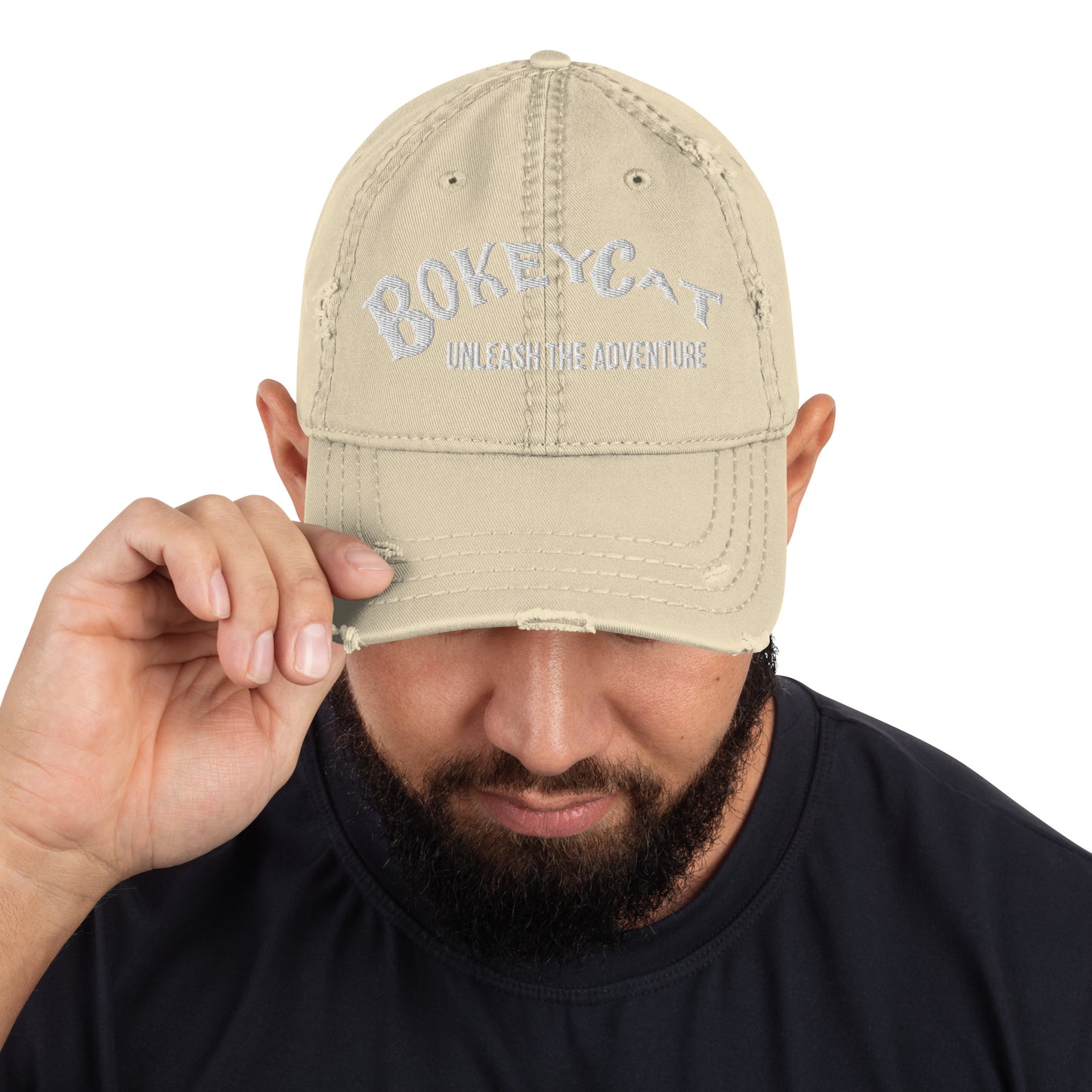 BokeyCat Distressed Dad Hat