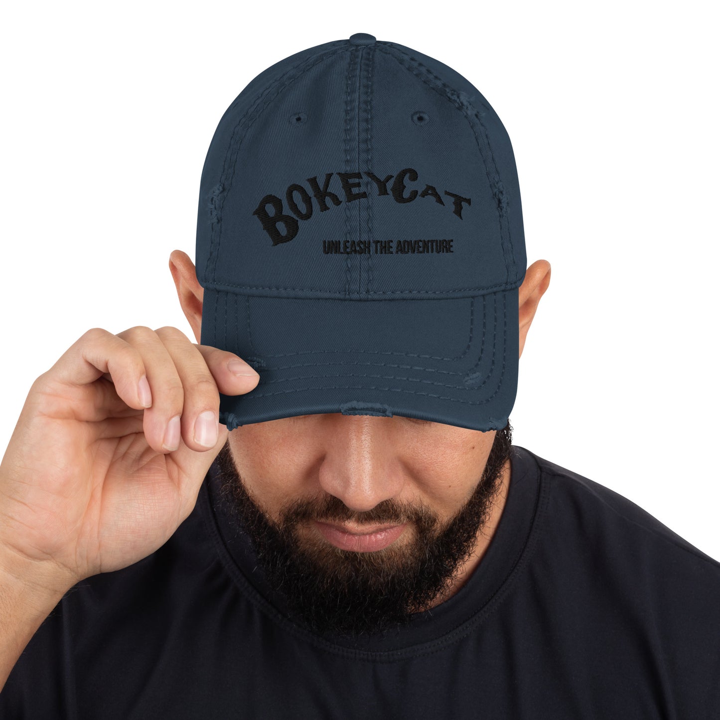 BokeyCat Distressed Dad Hat