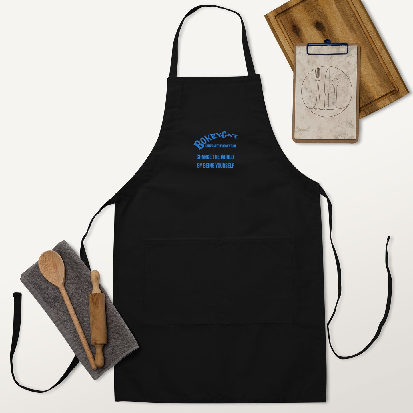 BokeyCat Embroidered Apron