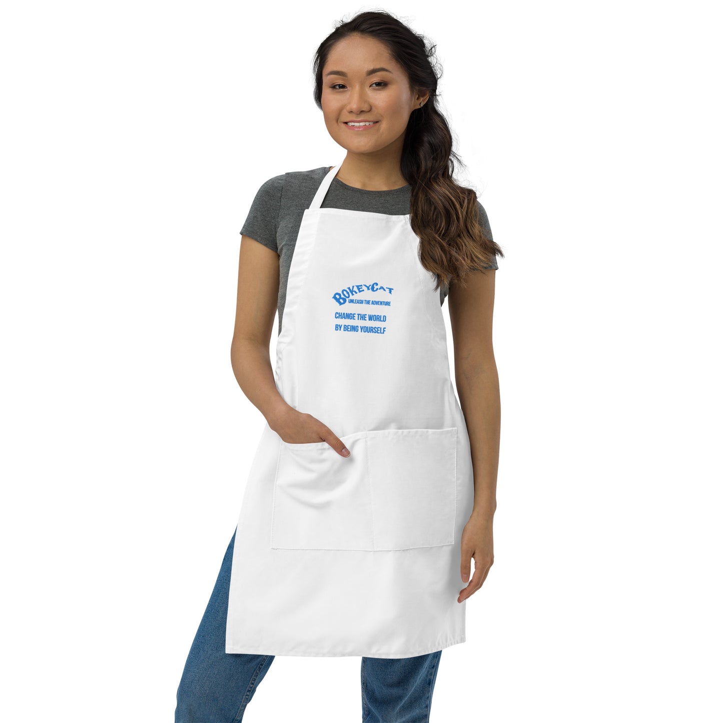 BokeyCat Embroidered Apron