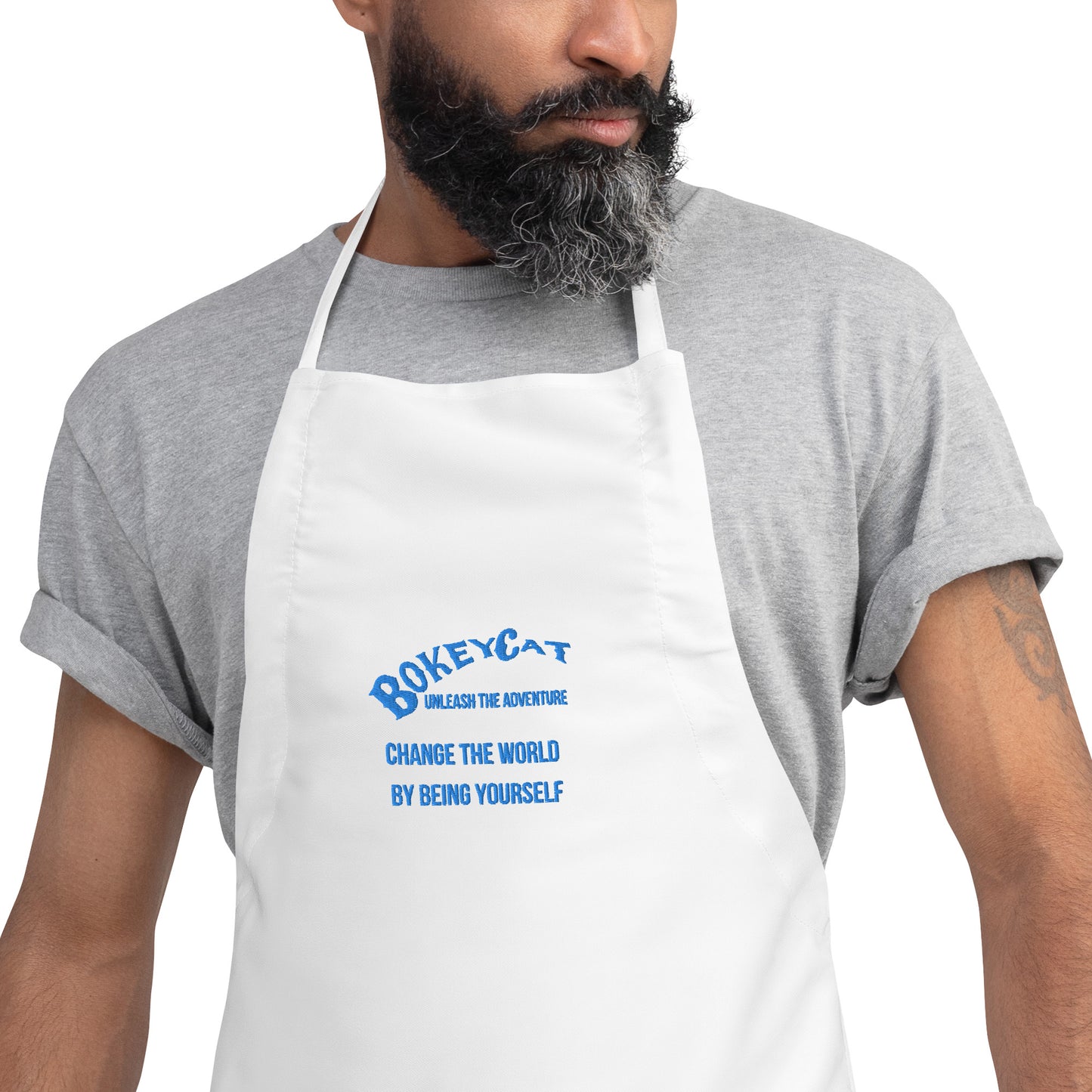 BokeyCat Embroidered Apron