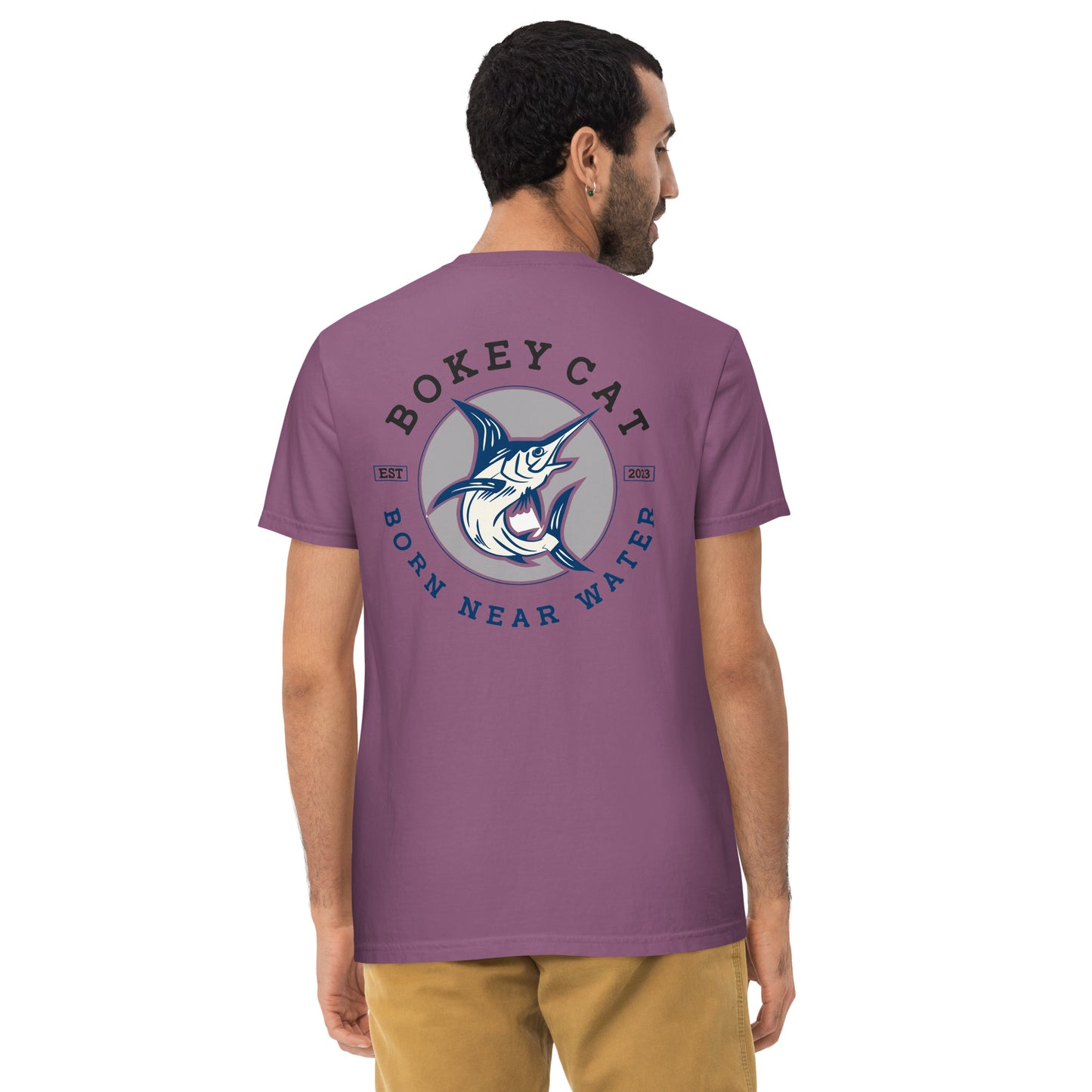 BokeyCat Unisex garment-dyed pocket t-shirt