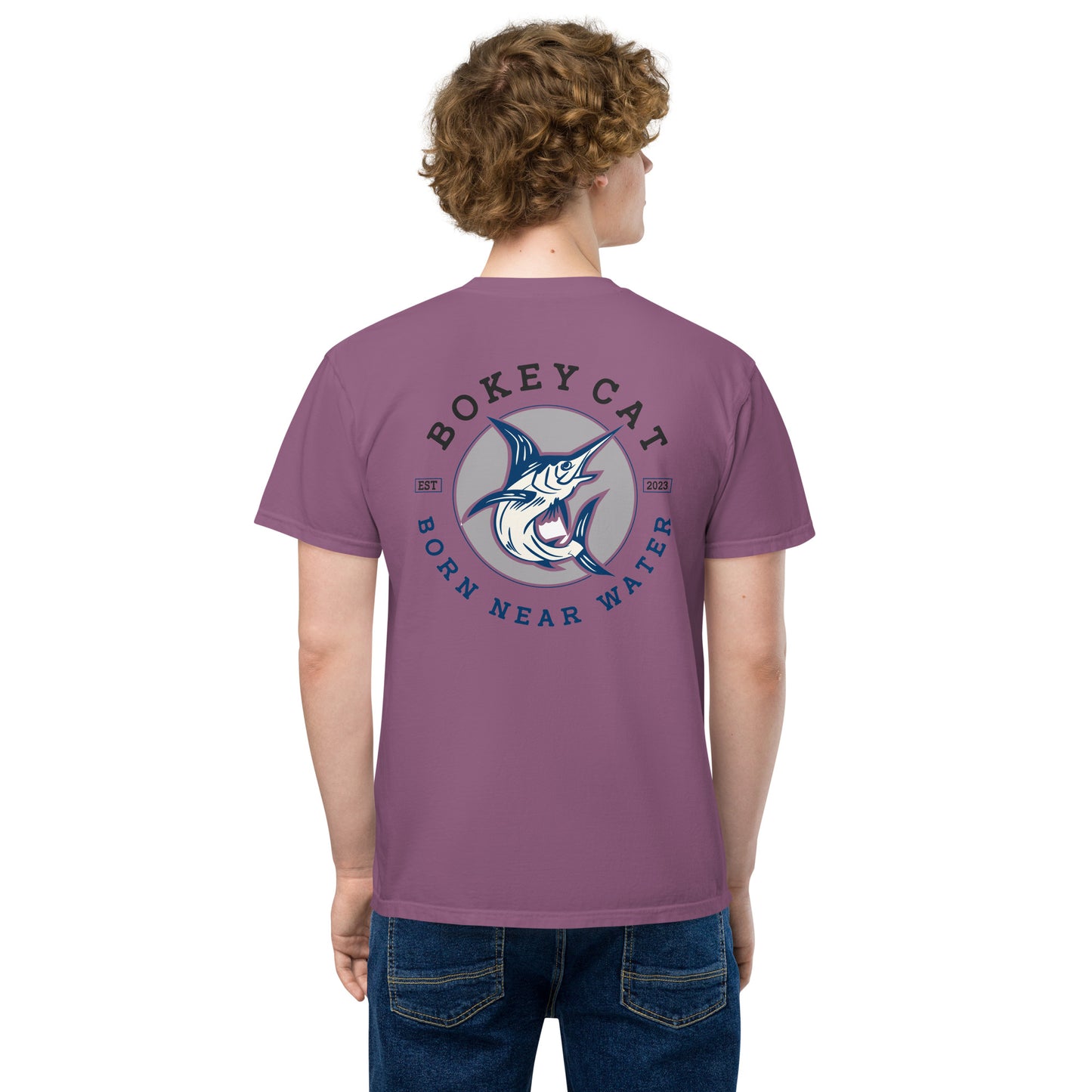 BokeyCat Unisex garment-dyed pocket t-shirt