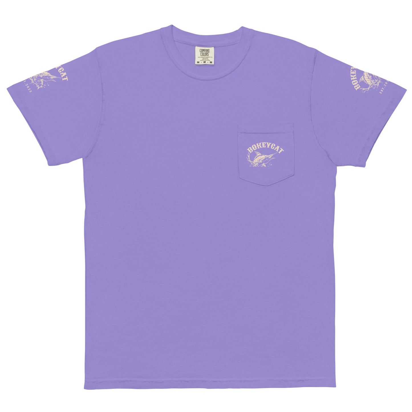 BokeyCat Unisex garment-dyed pocket t-shirt