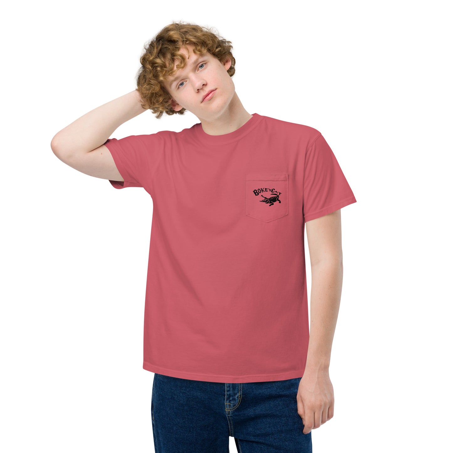 BokeyCat Unisex garment-dyed pocket t-shirt