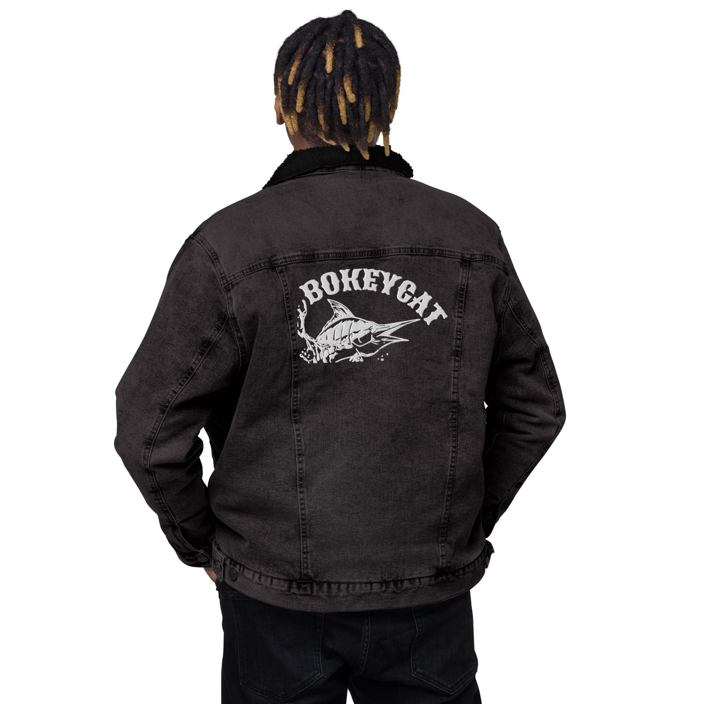 BokeyCat Unisex denim sherpa jacket