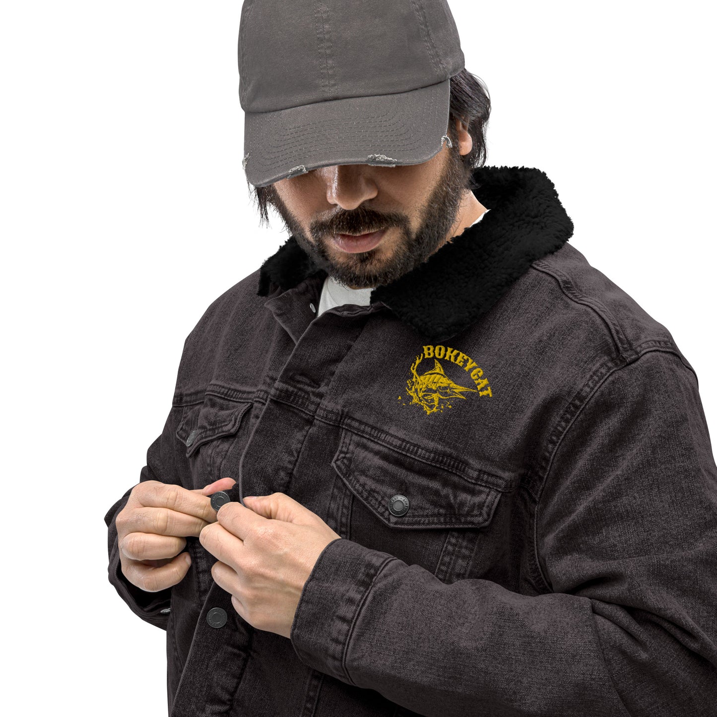 BokeyCat Unisex denim sherpa jacket