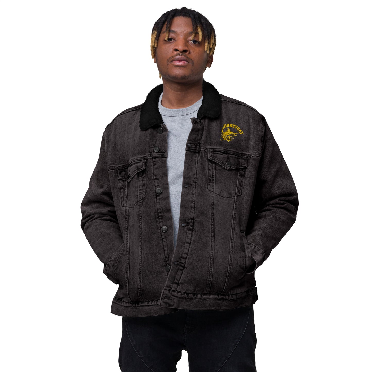 BokeyCat Unisex denim sherpa jacket