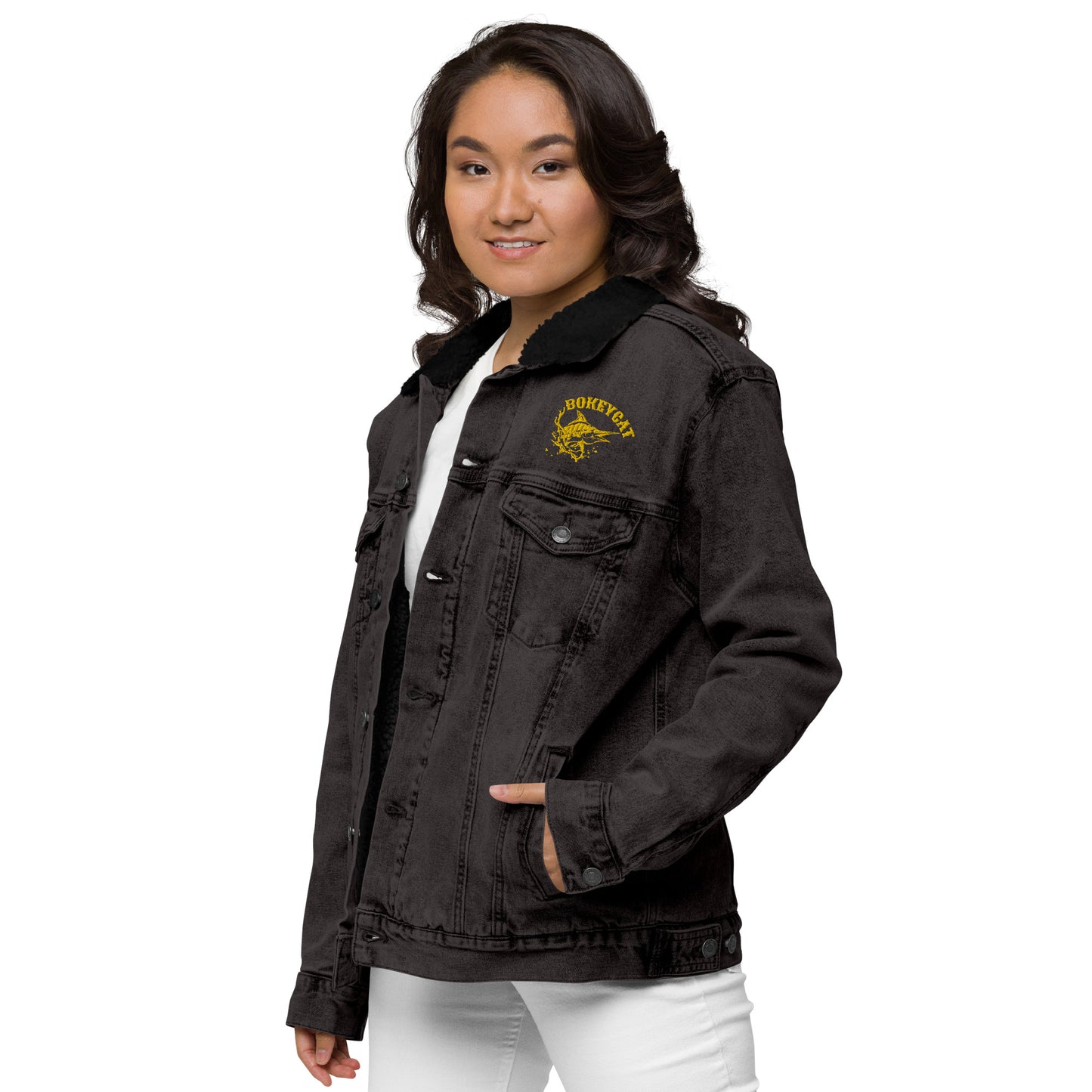 BokeyCat Unisex denim sherpa jacket