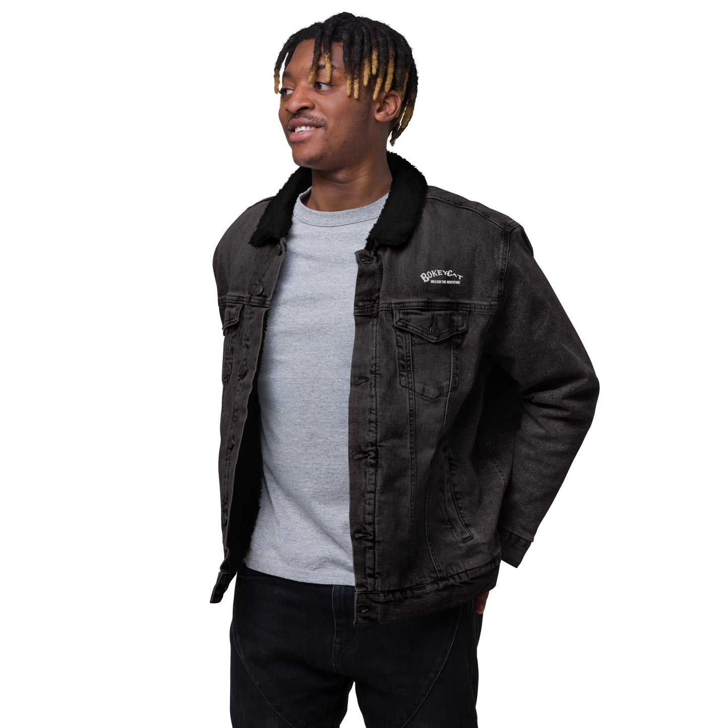 BokeyCat Unisex denim sherpa jacket