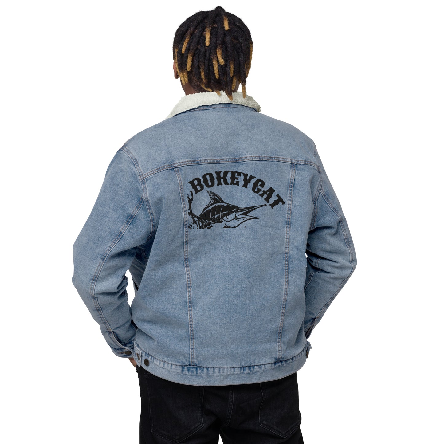 BokeyCat Unisex denim sherpa jacket