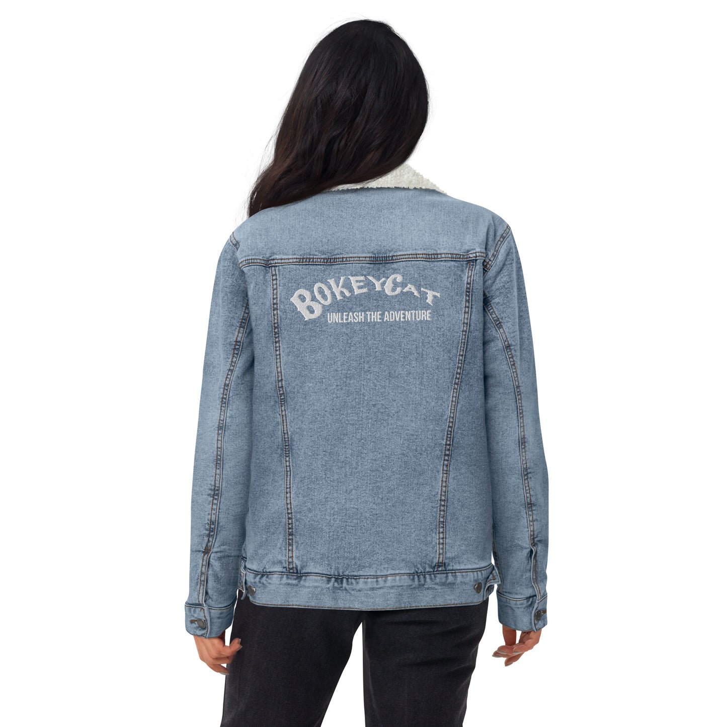 BokeyCat Unisex denim sherpa jacket