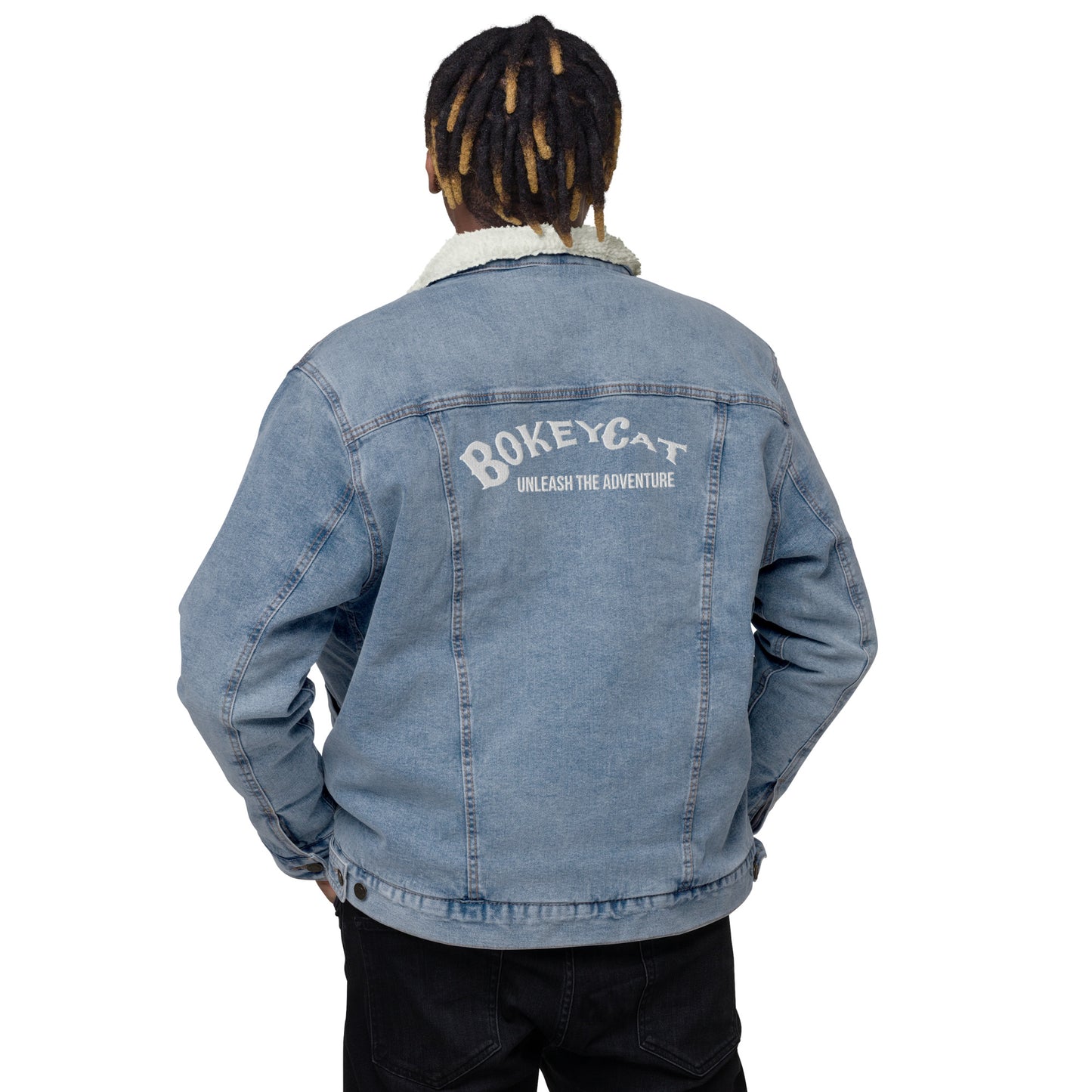 BokeyCat Unisex denim sherpa jacket