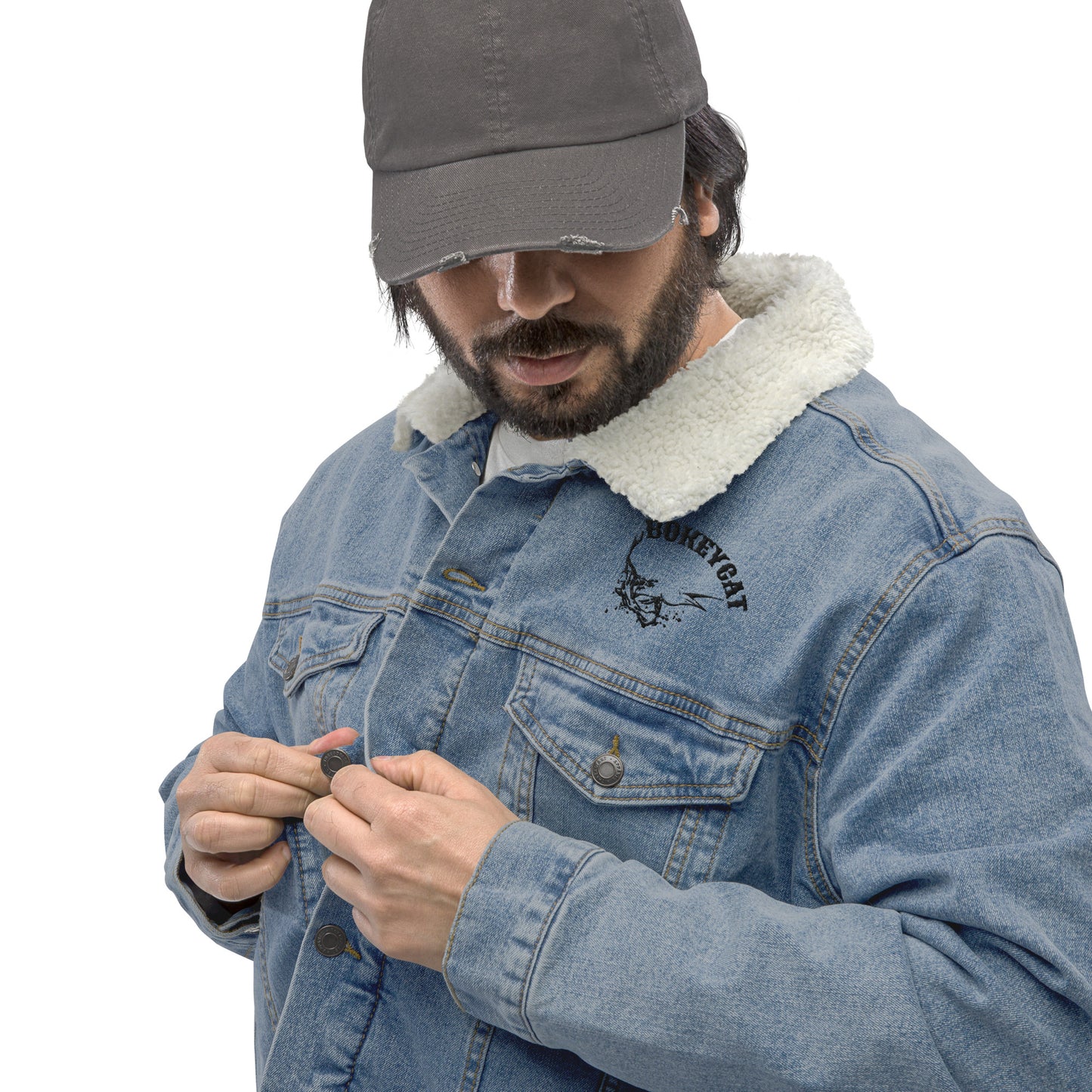 BokeyCat Unisex denim sherpa jacket