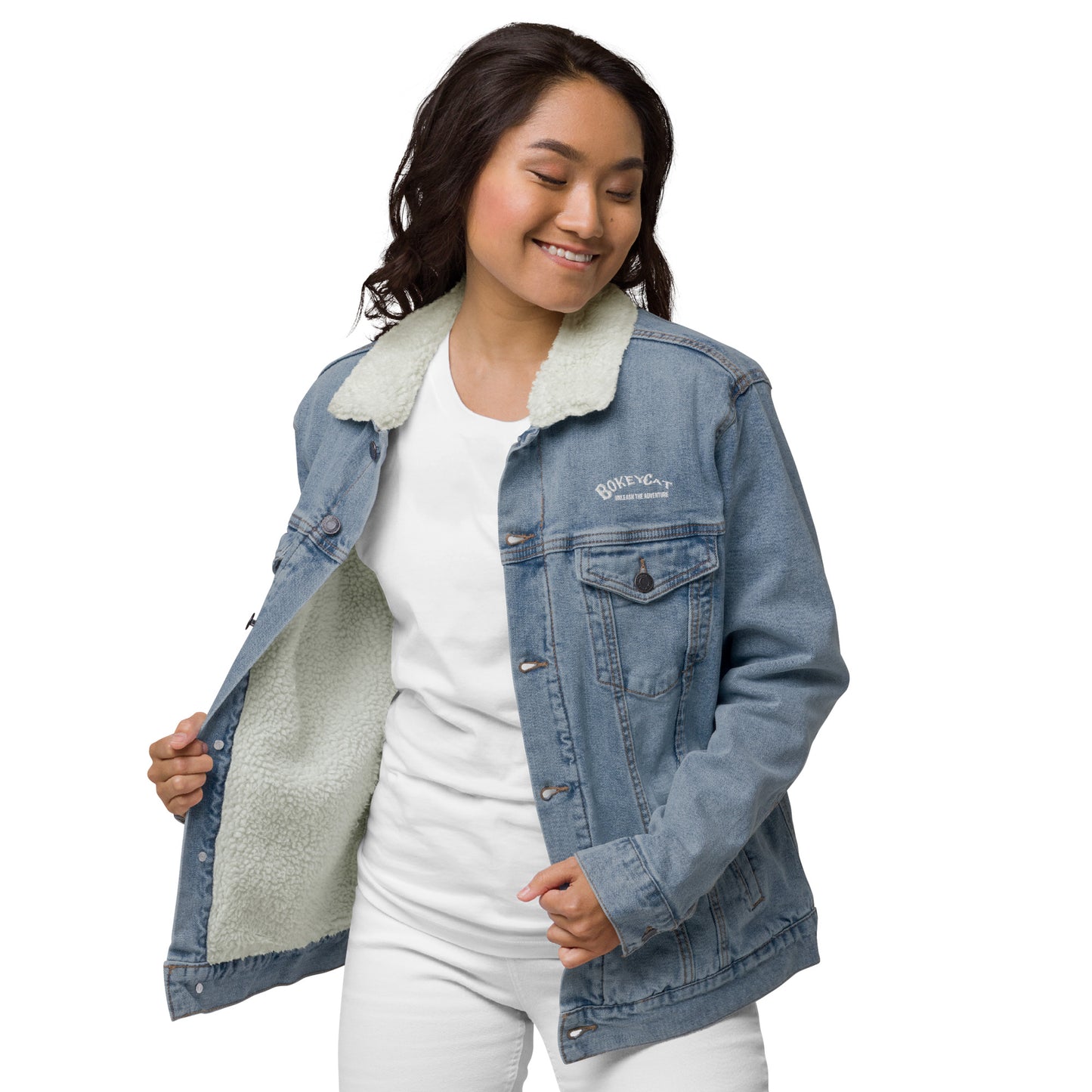 BokeyCat Unisex denim sherpa jacket