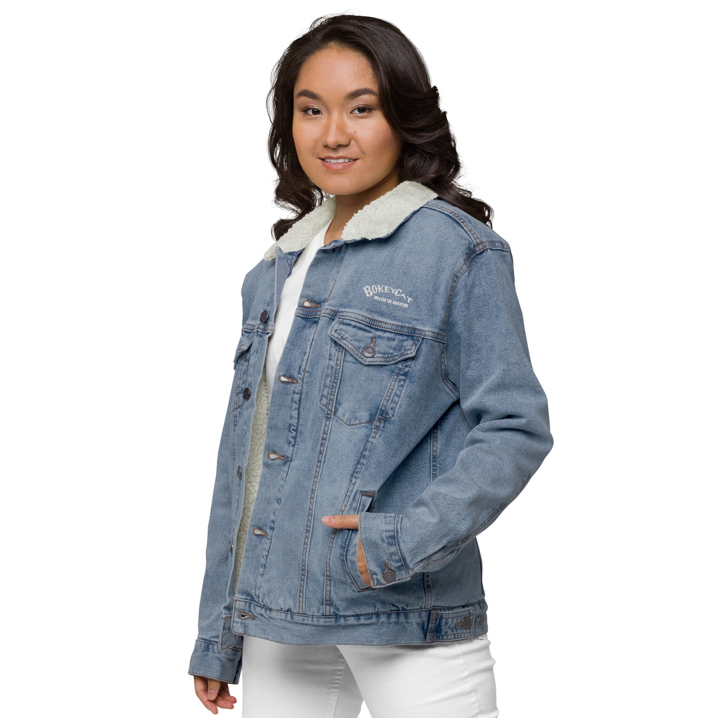 BokeyCat Unisex denim sherpa jacket