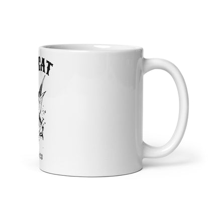 BokeyCat White glossy mug