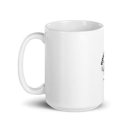 BokeyCat White glossy mug