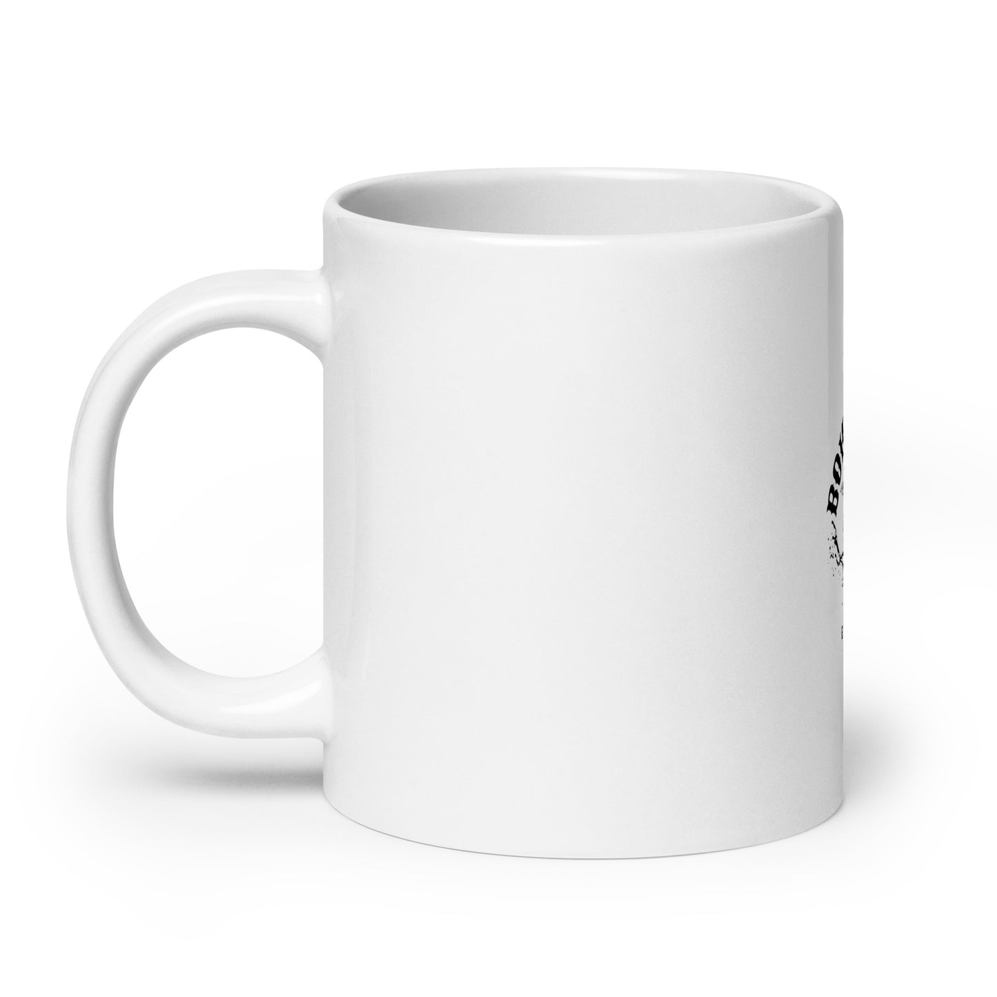 BokeyCat White glossy mug