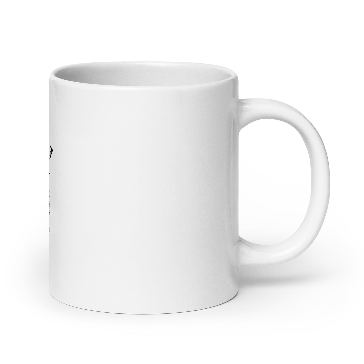 BokeyCat White glossy mug